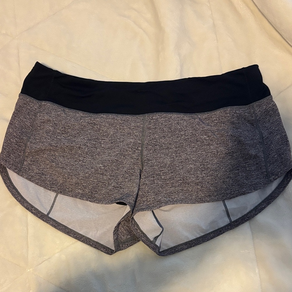 lululemon athletica Black and Gray Athletic Shorts